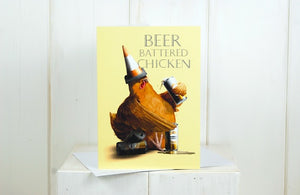 Beer Battered Chicken Greeting Card